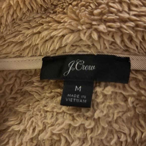 J. Crew Tan Teddy Jacket with Neon Accents - Picture 5 of 5